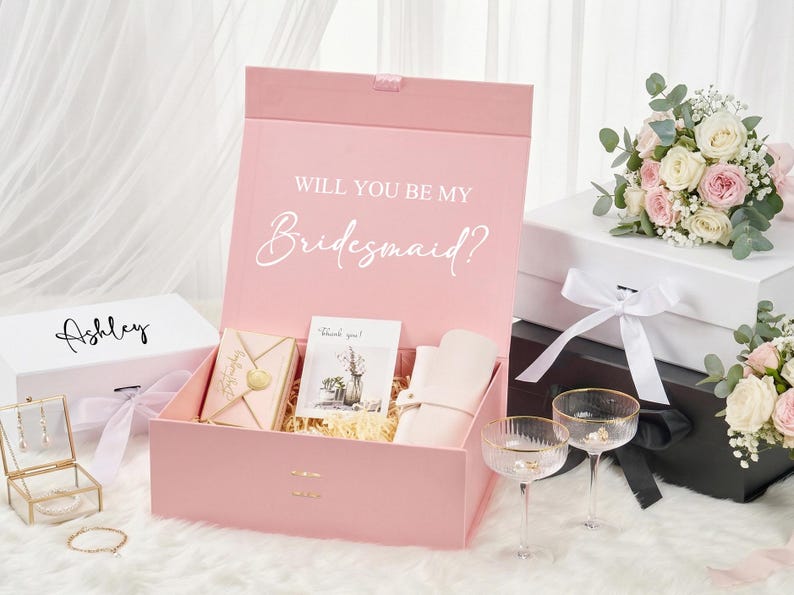 Personalized Bridesmaid Proposal Gift Box Will You Be My Bridesmaid Box ...