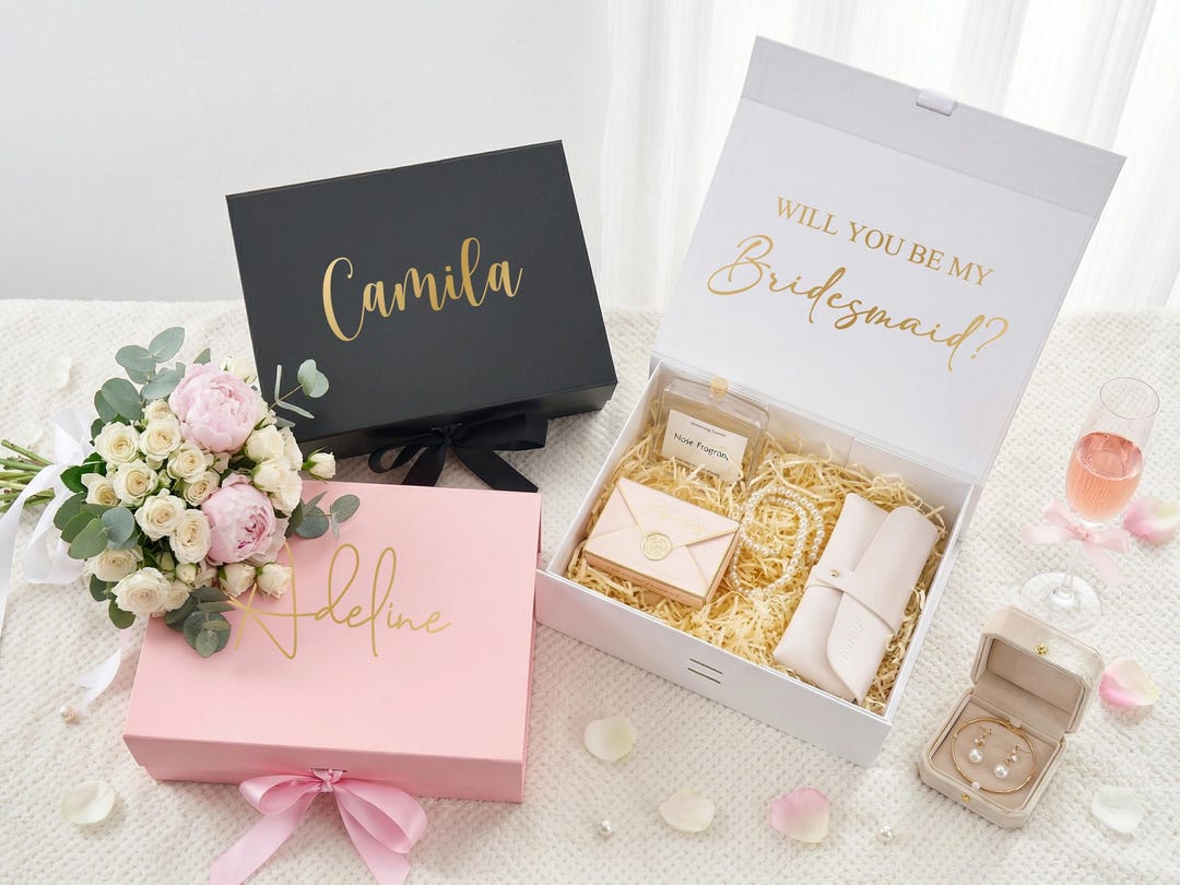 Personalized Bridesmaid Proposal Gift Box Will You Be My Bridesmaid Box ...