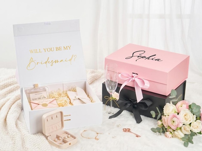Personalized Bridesmaid Proposal Gift Box Will You Be My Bridesmaid Box ...
