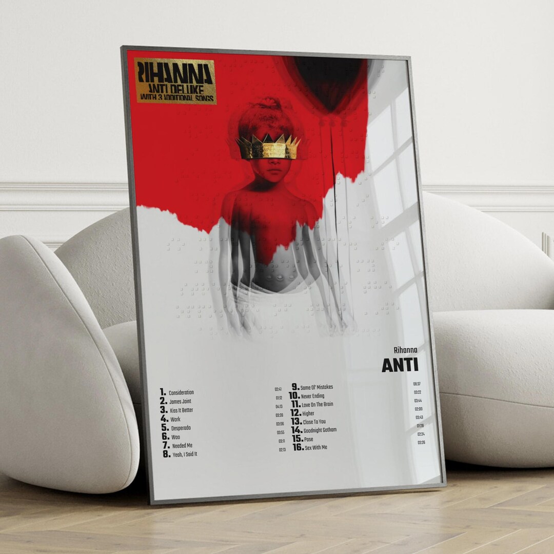 Rihanna Anti Album Cover Poster Wall Art Rihanna Anti - Etsy