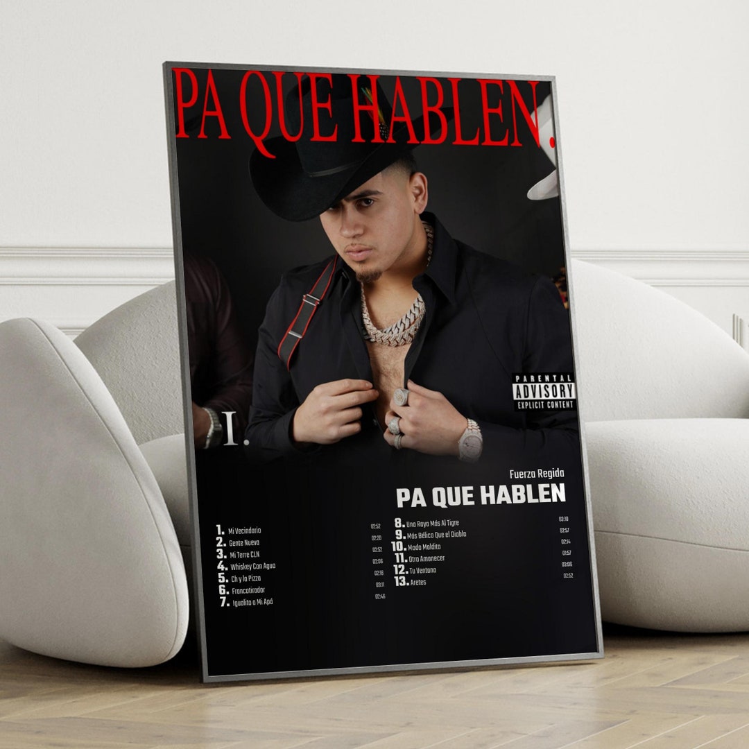 Fuerza Regida Pa Que Hablen Album Cover Poster Wall Art Etsy