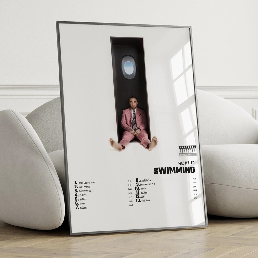 Mac Miller Swimming Album Cover Poster Wall Art MAC MILLER Etsy