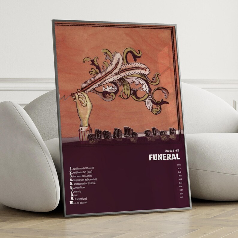 Arcade Fire Funeral Album Cover Poster Wall Art Arcade Etsy