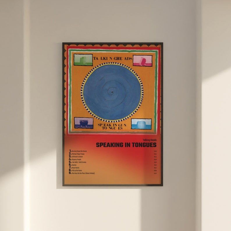 Talking Heads Speaking in Tongues Album Cover Poster Wall Etsy