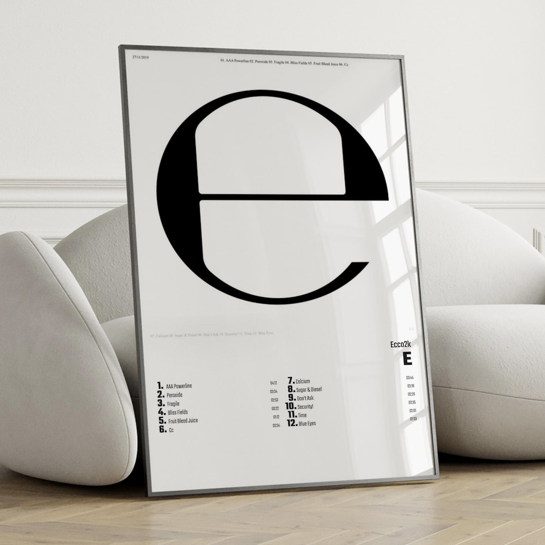 Ecco2k E Album Cover Poster Wall Art Ecco2k E Etsy