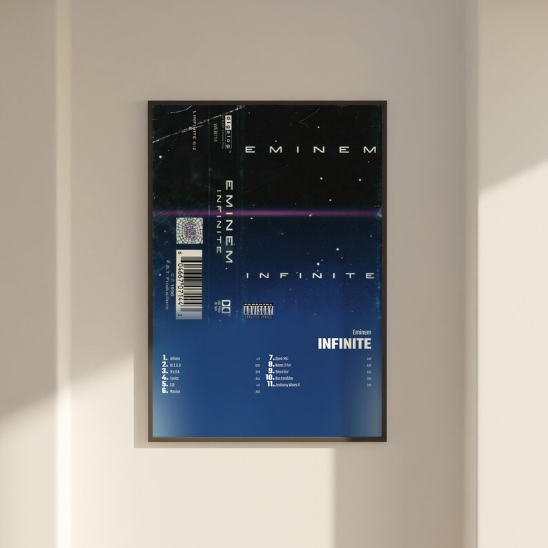Eminem Infinite Album Cover Poster Wall Art Eminem Etsy