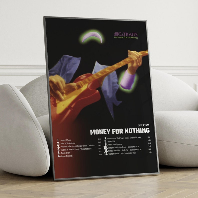 Dire Straits Money for Nothing Remastered 2022 Album Cover Etsy