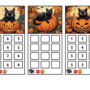 Black Cat with Pumpkin savings challenge | Halloween | A6