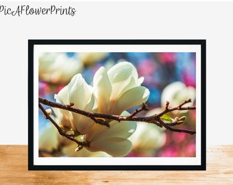 Yellow Magnolia Flower Print, Magnolias Flower Photography, Flower Print, Nature Photography, Floral Wall Art, Botanical Print, Wall Decor