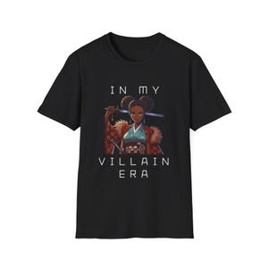 Anime Black Woman Warrior Unisex Softstyle T-Shirt, Villain Era Tee, Graphic Tee, Anime Lover Gift, Warrior Shirt