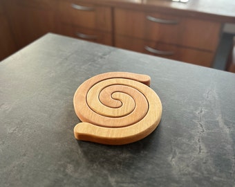 Wooden trivet made from 1 to 2 made from alder and ash