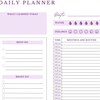 Lavender Undated Daily Planner, Printable PDF With Daily Schedule and ...