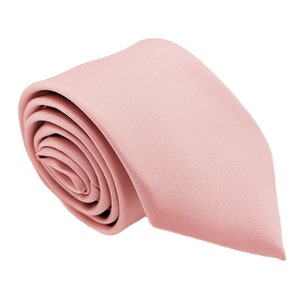Rose Gold Wedding Tie - Plain Wedding Ties - Dusty Pink Wedding - Groom Groomswear Ushers - Colour Matching - Proposal Box