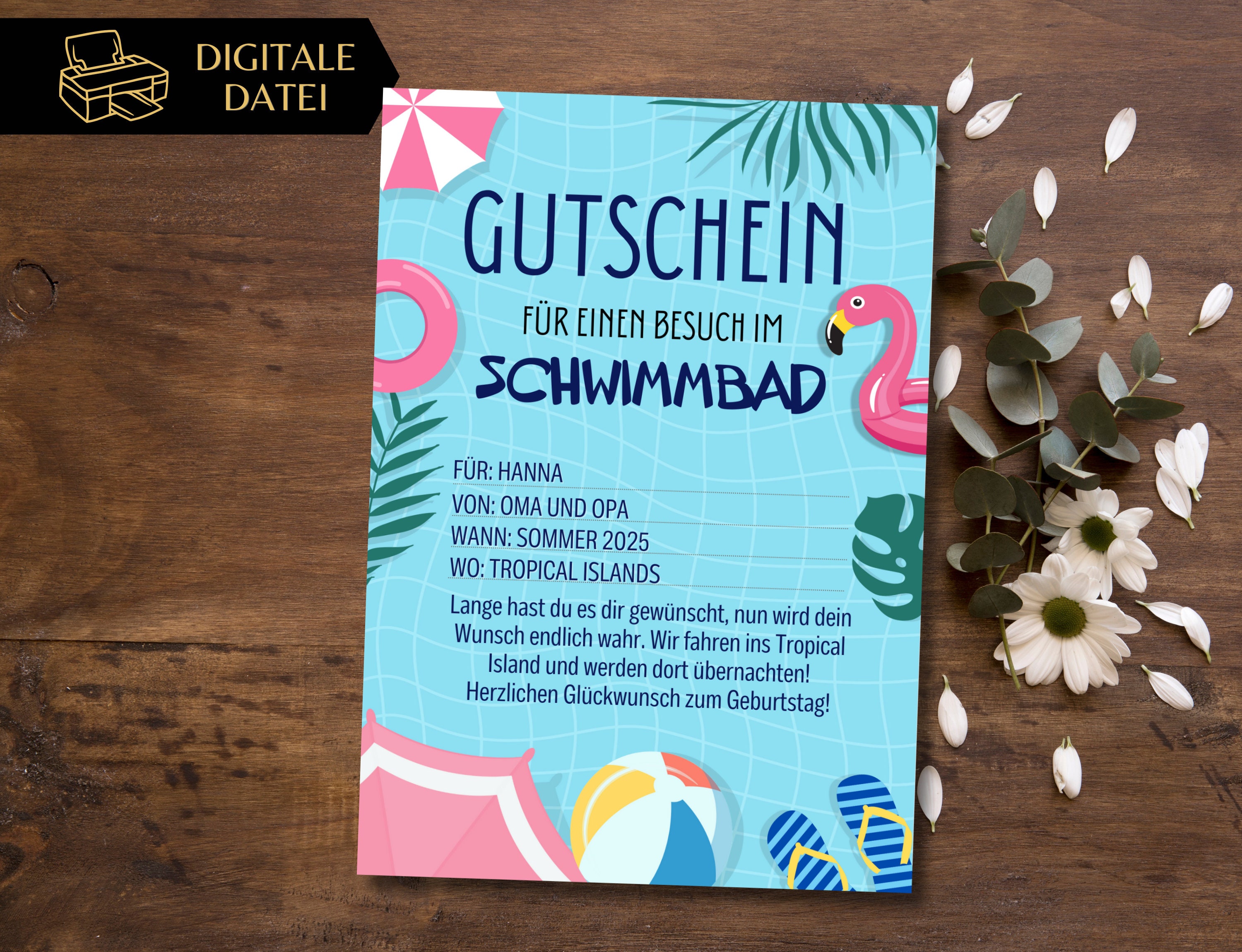 Gutschein Schwimmbad Besuch Vorlage zum Ausdrucken Gutscheinvorlage