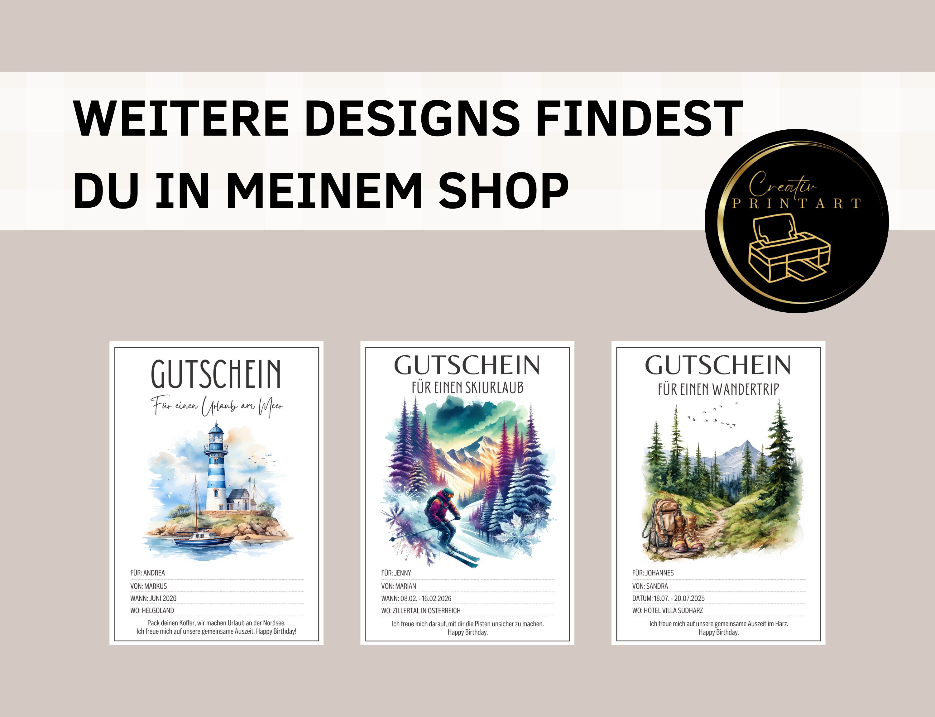 Voucher Holiday in the Mountains Template to Print | Voucher Template ...