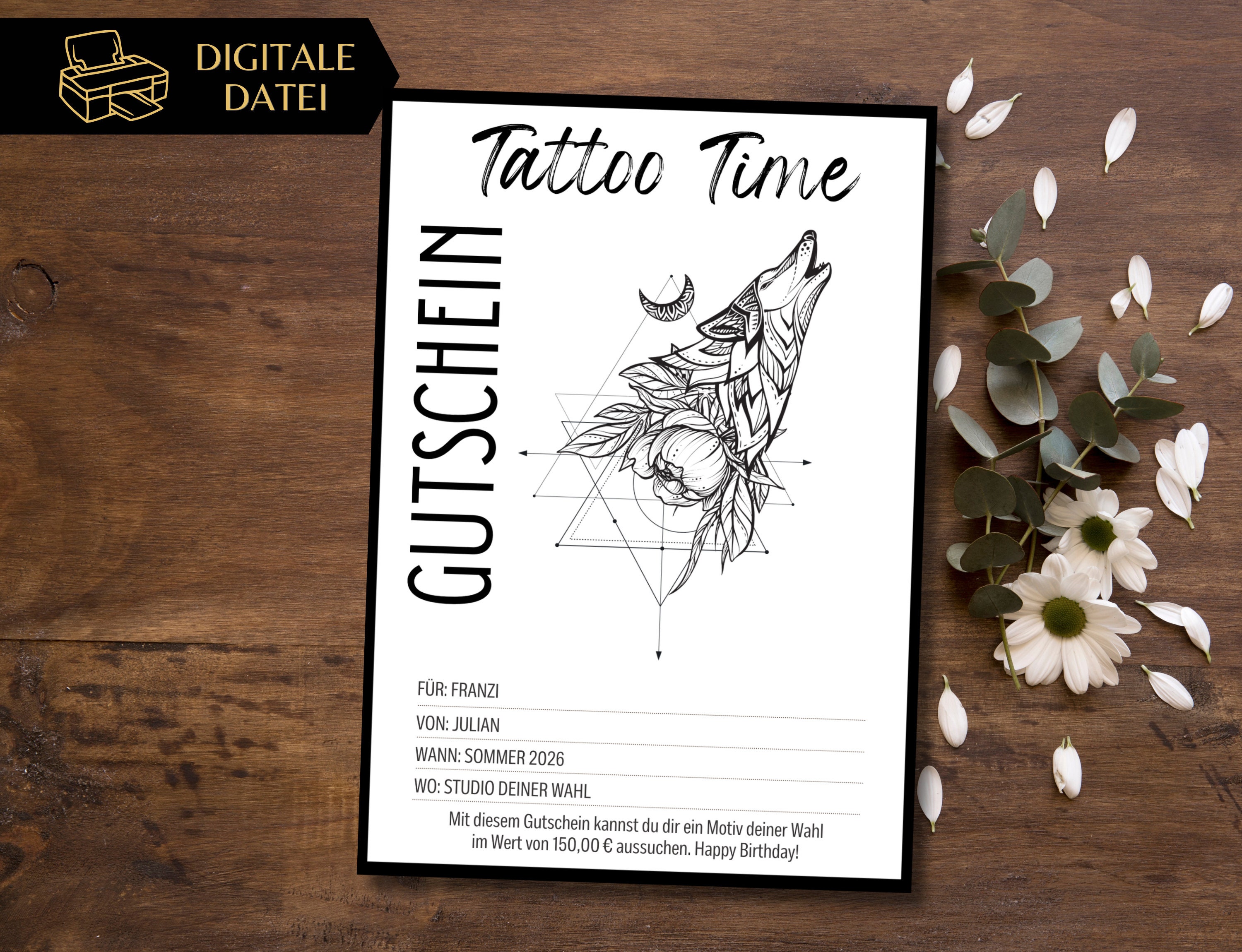 Vordruck Tattoo Gutschein Vorlage Ausdrucken Kostenlos Tattoo Voucher Template to Print Out Tattoo Voucher Tattoo Voucher to