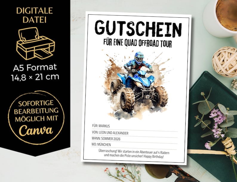 Quading Gift Voucher Template for Quad Driving to Print Out | Gift Voucher Quad Tour ...