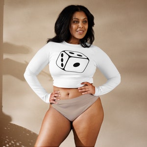 Die Recycled long-sleeve crop top