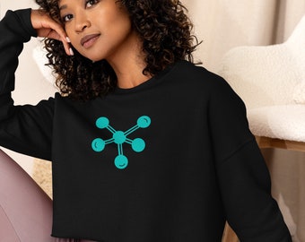 Molecules Crop Sweatshirt