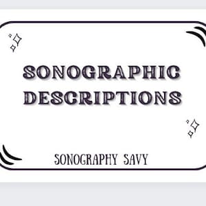 Sonographische Beschreibung Karteikarten (Taschen-Referenz) Ultraschall Vorarbeitsblatt Helfer - DIGITALER DOWNLOAD