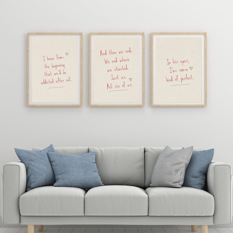 addicter series quotes wall art