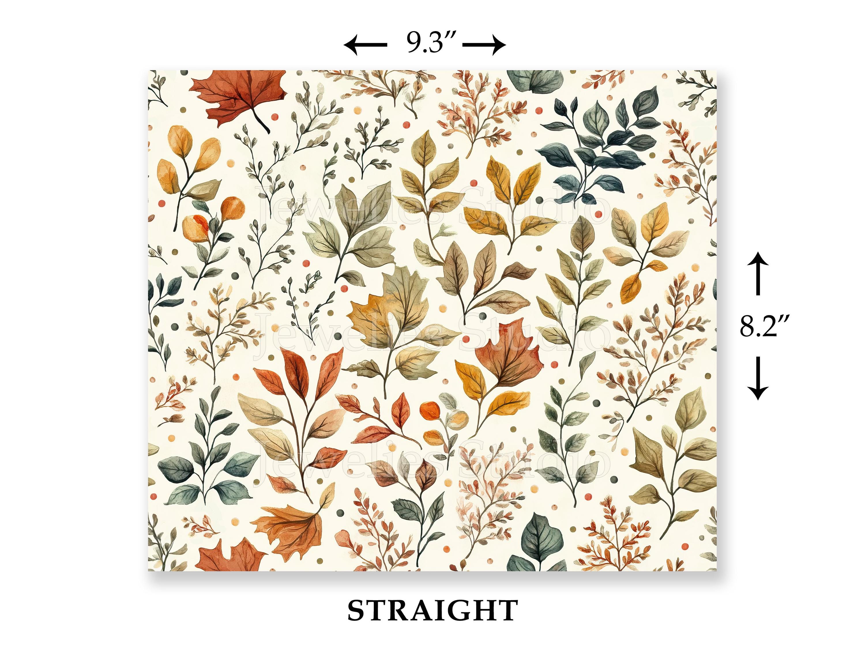 Fall Foliage Tumbler Wrap Sublimation Design Autumn Leaves Seamless ...