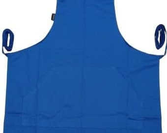 Tabliers à bavette UNISEXE en coton bleu pour adultes avec poches pour de nombreuses utilisations restauration/restaurant/barbiers/vêtements de bureau/vêtements de travail/peinture/barbecue