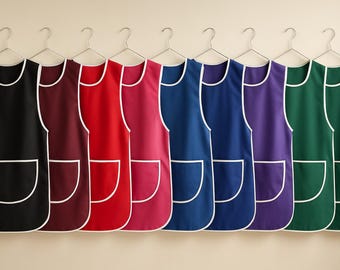Cleaning Staff Tabard Apron: Poly-Cotton Uniform with Pocket