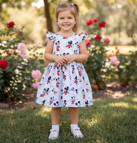 Mickey Mouse Dress Girl Toddler Birthday Party Dress Disney Dress Magic  Kingdom Dress Baby Mickey Dress Cruise Outfit Little Girl - Etsy