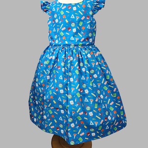 Kindergarten dress - Blue school dress - Girls back to school dress - School dress - School outfit - First day of School dress