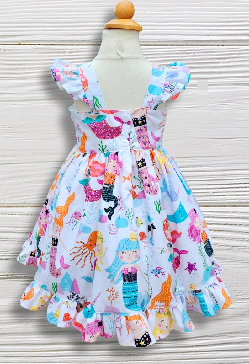 Mermaid Dress, Under the Sea Girls Dress, Toddler Mermaid Dress ...