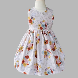 Thanksgiving-jurk voor meisjes - schooljurk - herfstjurk - Thanksgiving-feestjurk - meisjesjurk - herfstbloemenjurk