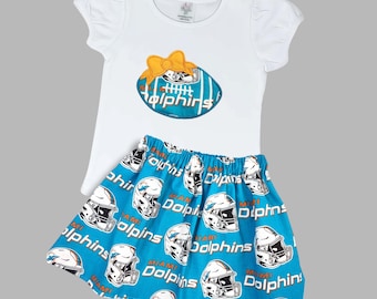 Miami Dolphins little girl outfit - Football outfit - Personalized Miami  Dolphins outfit -Game day  Dolphins outfit- Miami football outfit