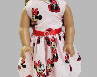 Minnie 18 in doll dress, 18 in Doll dress, Dress for 18 in dolls, Minnie Doll dress