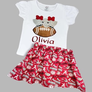 Bama Inspired Outfit for Girls - Football outfit - Alabama Game Day girl set - Football girls outfit - Game day outfit