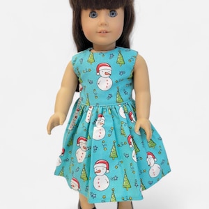 Vestido navideño para muñeca hecho a mano: ropa para muñeca de 18 pulgadas