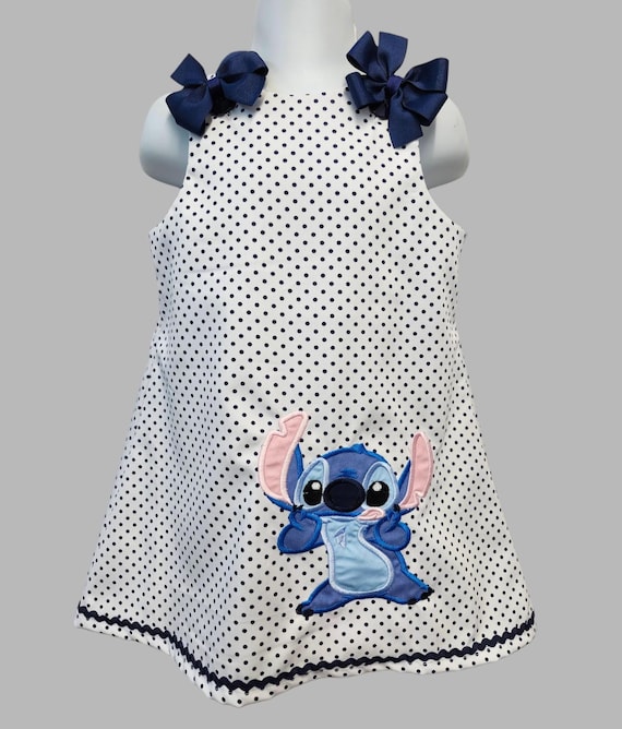 Stitch Gepersonaliseerde meisjesjurk: gestikte A-lijn truijurk