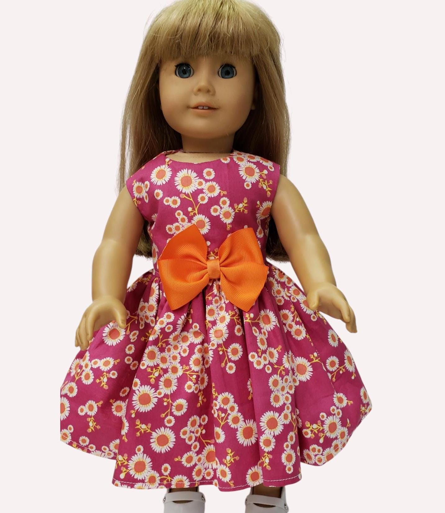 18 in Doll dress, Dress for 18 in dolls, Wildflowers Doll Dress, 18 inch Doll Clothes, Doll Dress for any 18" doll