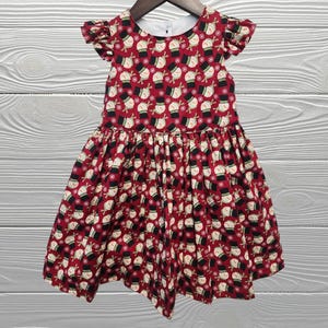 Christmas dress-  Frosty girls dress - Holiday toddler dress - Red Christmas dress for girls - Frosty girls Christmas dress - Girls dress