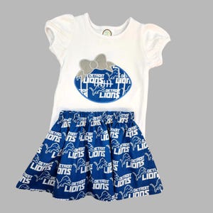 Lions inspire outfit for Girls - Personalized Game day Lions outfit - Football Detroit Lions boys or girls outfit - Girls Lions outfit
