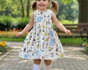 Character Dress - Cat Girls  Dress -  Birthday Dress- Grinch Cindy Lou Who Dress- Horton Dress - Cat Party Dress