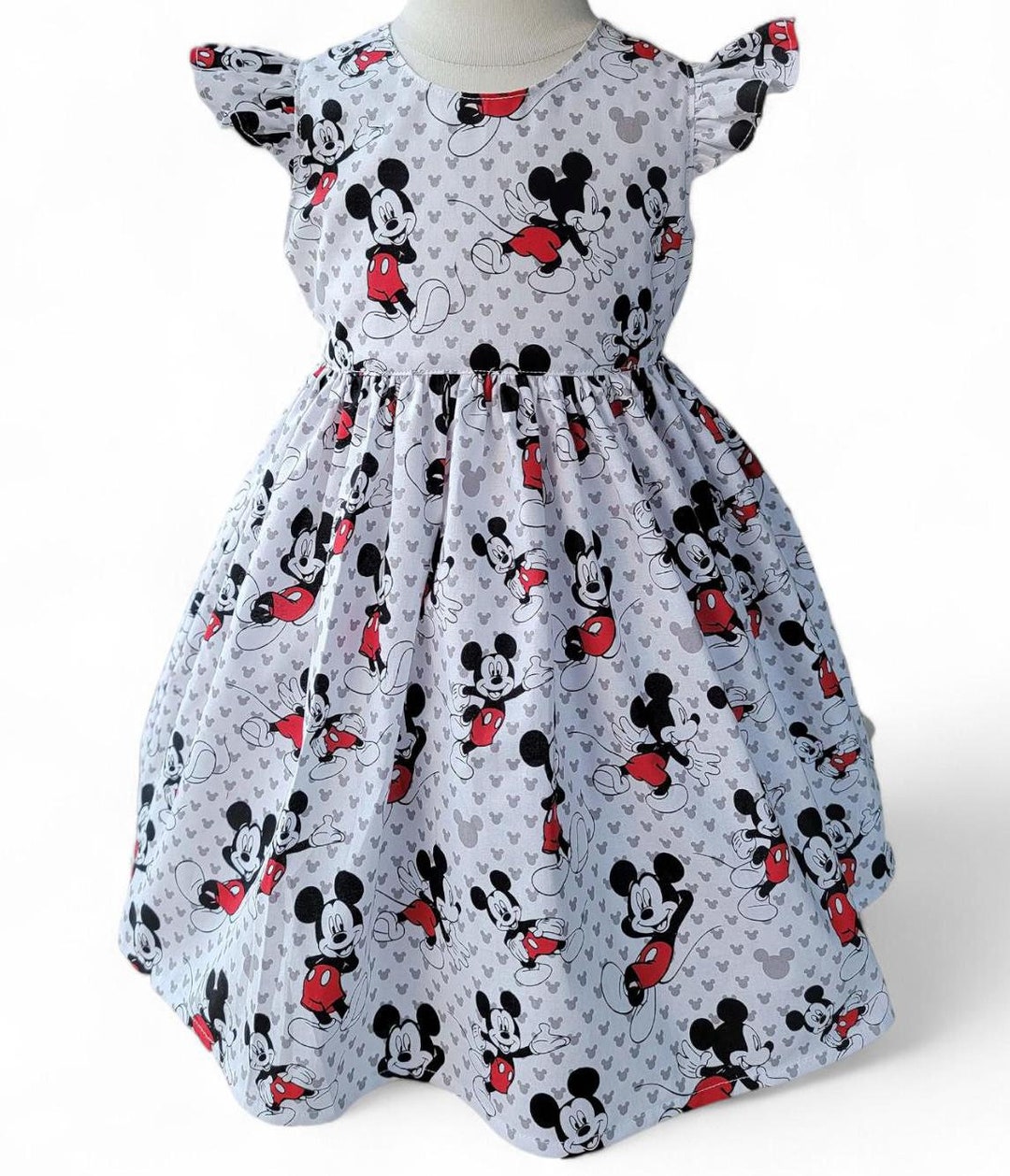 Mickey Inspire Dress, Ruffle Sleeve Mouse Dress, Birthday Mickey Dress ...