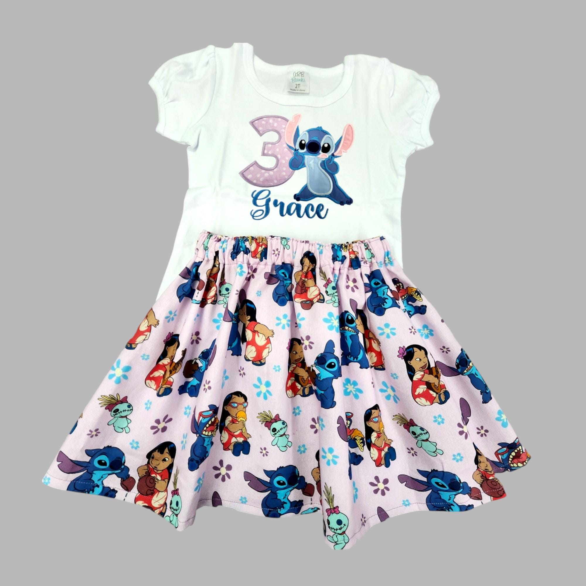 blue dress for baby girl Lilo and Stitch birthday Dress- Lilo and Stitch Tutu Dress-Lilo and Stitch  tutu- Lilo and Stitch Dress-Lilo and stitch costume main image 1