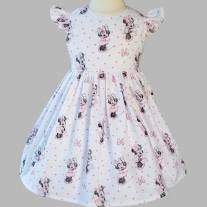 Minnie dress - Pink polka dots Minnie dress - Minnie inspire dress - Minnie birthday dress - Little girls Minnie dress - Birthday dress
