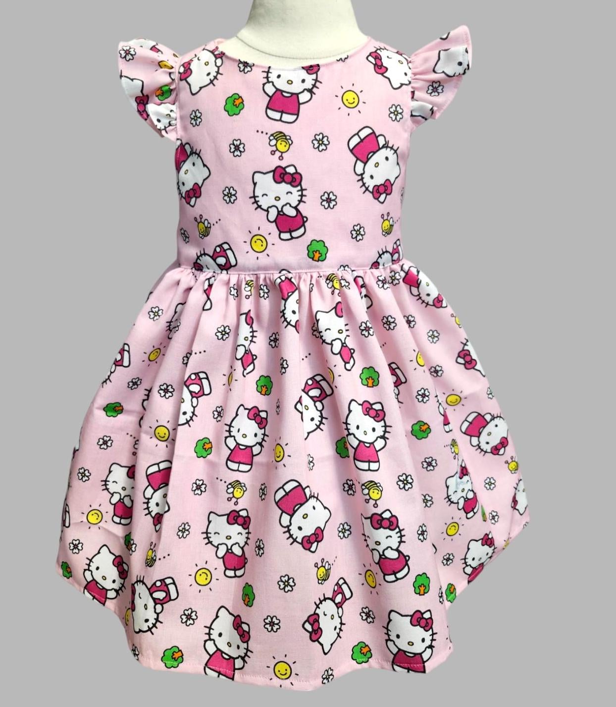 open lace back dress Sequin Hello Kitty Party Dress, 6