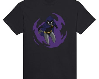 Raven Teen Titans Portal Front zwaargewicht uniseks T-shirt met ronde hals