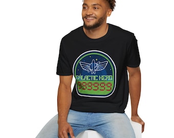 Galactic Held 999999 T-Shirt - Space Ranger Spin High Score Disney World Souvenir Tee