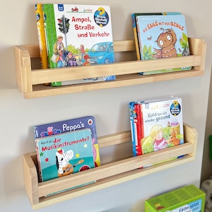 Wooden Bookshelf, Handmade Montessori Bookshelf, Kids Library, Wooden Bookshelf, Montessori Furniture
