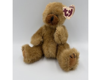 Oso de peluche Cody de Ty Collectibles, edición vintage de 1993, totalmente articulado, con etiqueta, 20 cm (8 pulgadas)