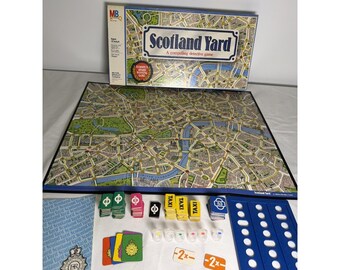 Juego de Milton Bradley Scotland Yard de 1985, completo y de época.